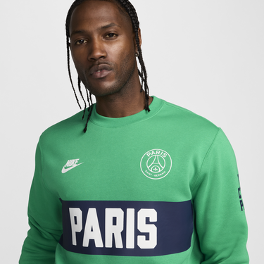 Mikina Nike Paris Saint-Germain Club Sport Essentials Crewneck Sweatshirt Zelené | FQ3010-324, 4