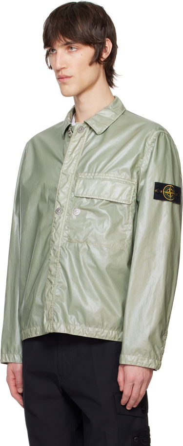 Košeľa Stone Island Stone Island Mussola Gommata-TC Overshirt Zelené | K1S15 1200001 S0022, 3