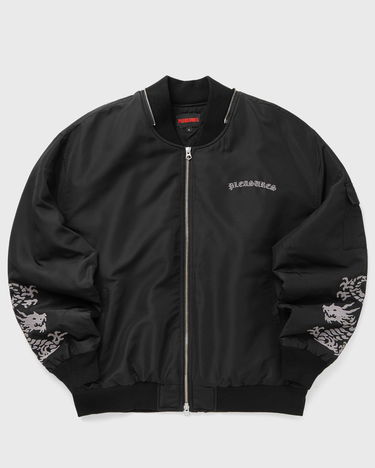 Bomber bunda Pleasures Dragon Print Bomber Jacket Čierna | P25SP003-BLACK, 0