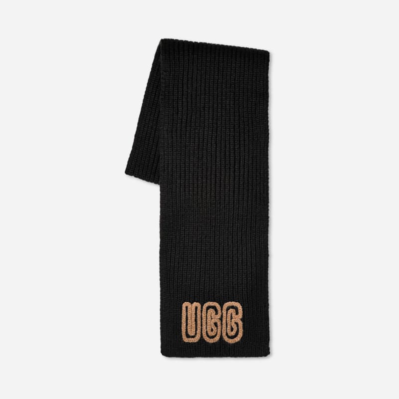 Šál UGG Chunky Knit Ribbed Scarf Čierna | 102787-BLK, 1