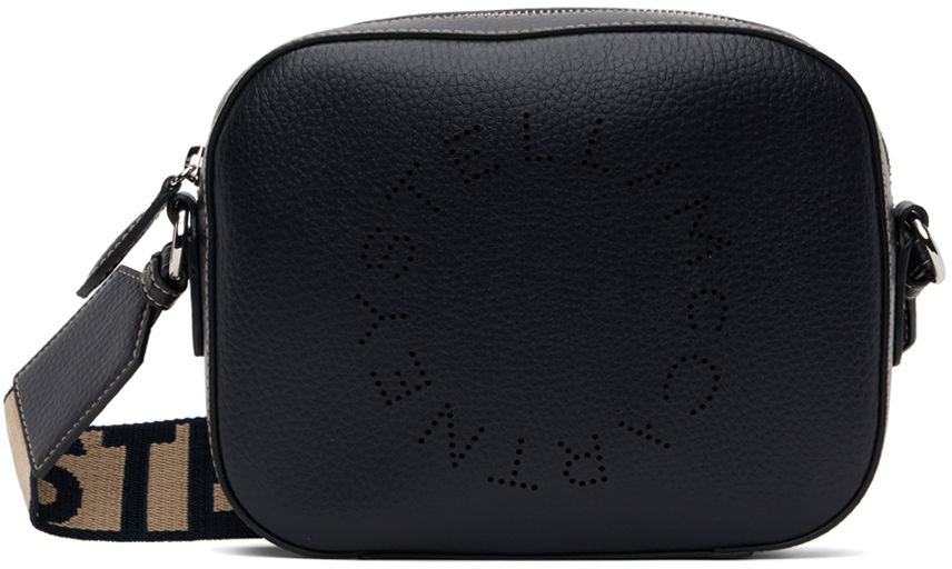 Taška cez rameno Stella McCartney Mini Camera Perforated Logo Shoulder Bag Čierna | 700266WP0057, 0
