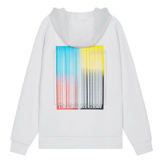 Mikina New Balance Hoodie with Graphic Print Biela | AMT03549ARF