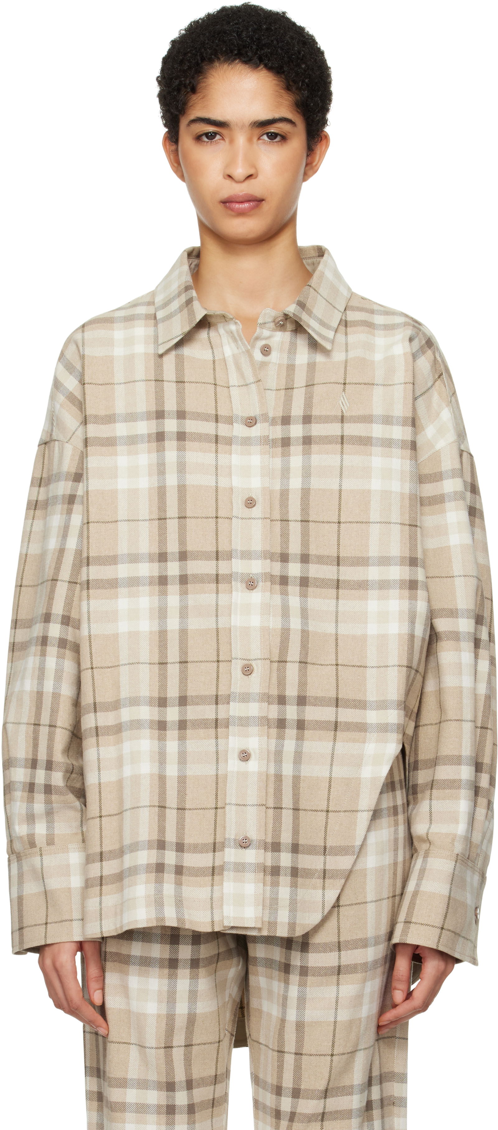 Attico Eliza Plaid Shirt