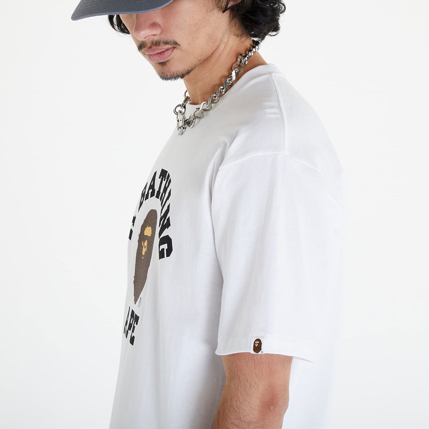 Tričko BAPE College Tee Biela | 001TEK301001M WHT, 1