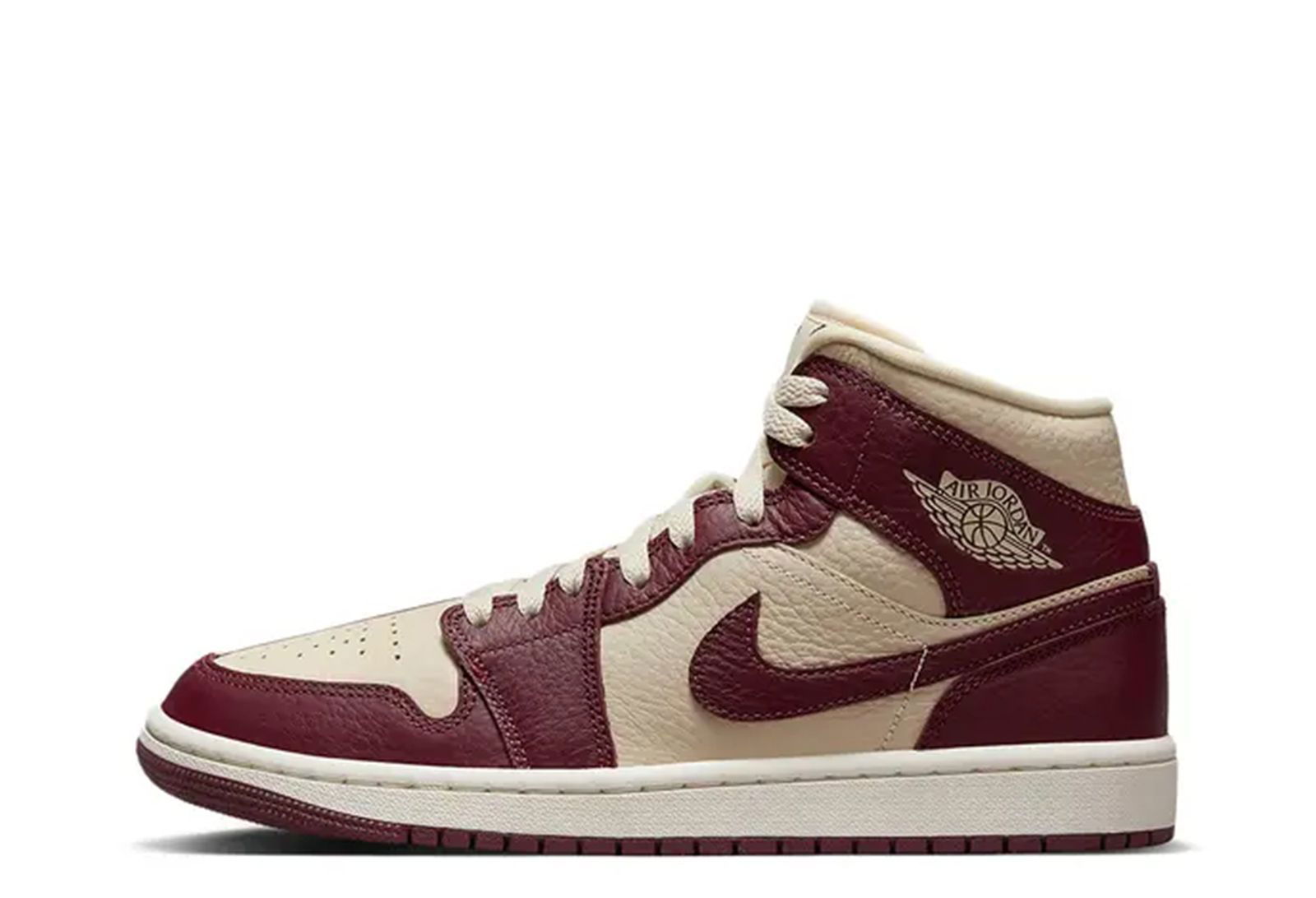 Air Jordan 1 Mid Split "Beach Cherrywood Red"