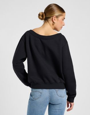 Mikina Lee Off Shoulder Sweatshirt Čierna | 112371335, 0