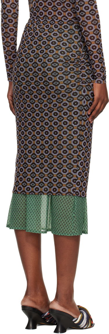 Sukňa Dries Van Noten Dries Van Noten Geometric Pattern Transparent Mesh Midi Skirt Rôznofarebný | 252-011123-2623, 2