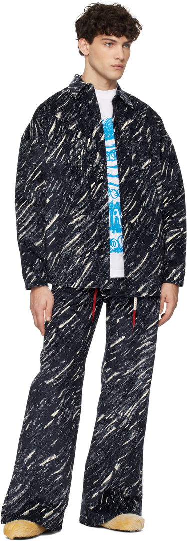 Košeľa Marni Marni Flocked Denim Oversized Shirt Navy | CUJU0061S3 UTC432, 3