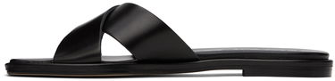 Doplnky Aeyde Aeyde Sonia Leather Crisscross Slide Sandals Čierna | A11-FS-BRNS08FL62-SS24-800-001, 2