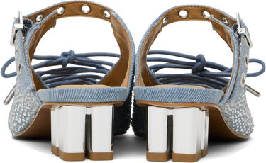 Tenisky a topánky GANNI GANNI Denim Lace-Up Mules Modrá | S2926, 1