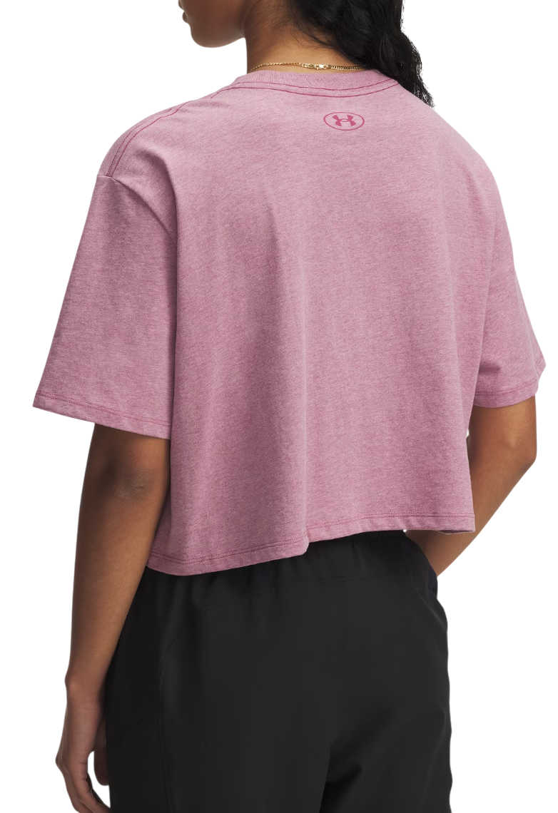 Crop Top Under Armour Under Armour Rival Short Sleeve T-Shirt Ružová | 1389721-659, 1