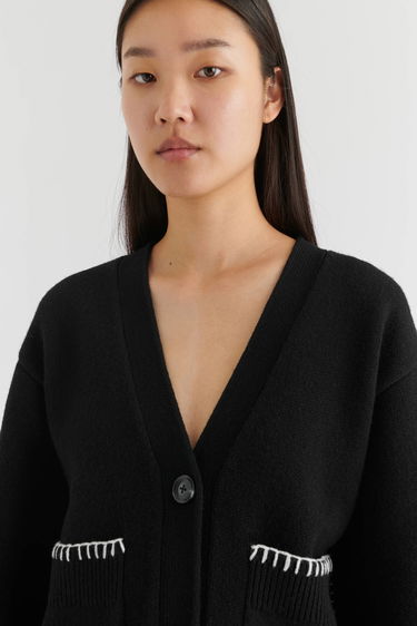Sveter AXEL ARIGATO Glaze Relaxed Cardigan Čierna | A2134001, 5
