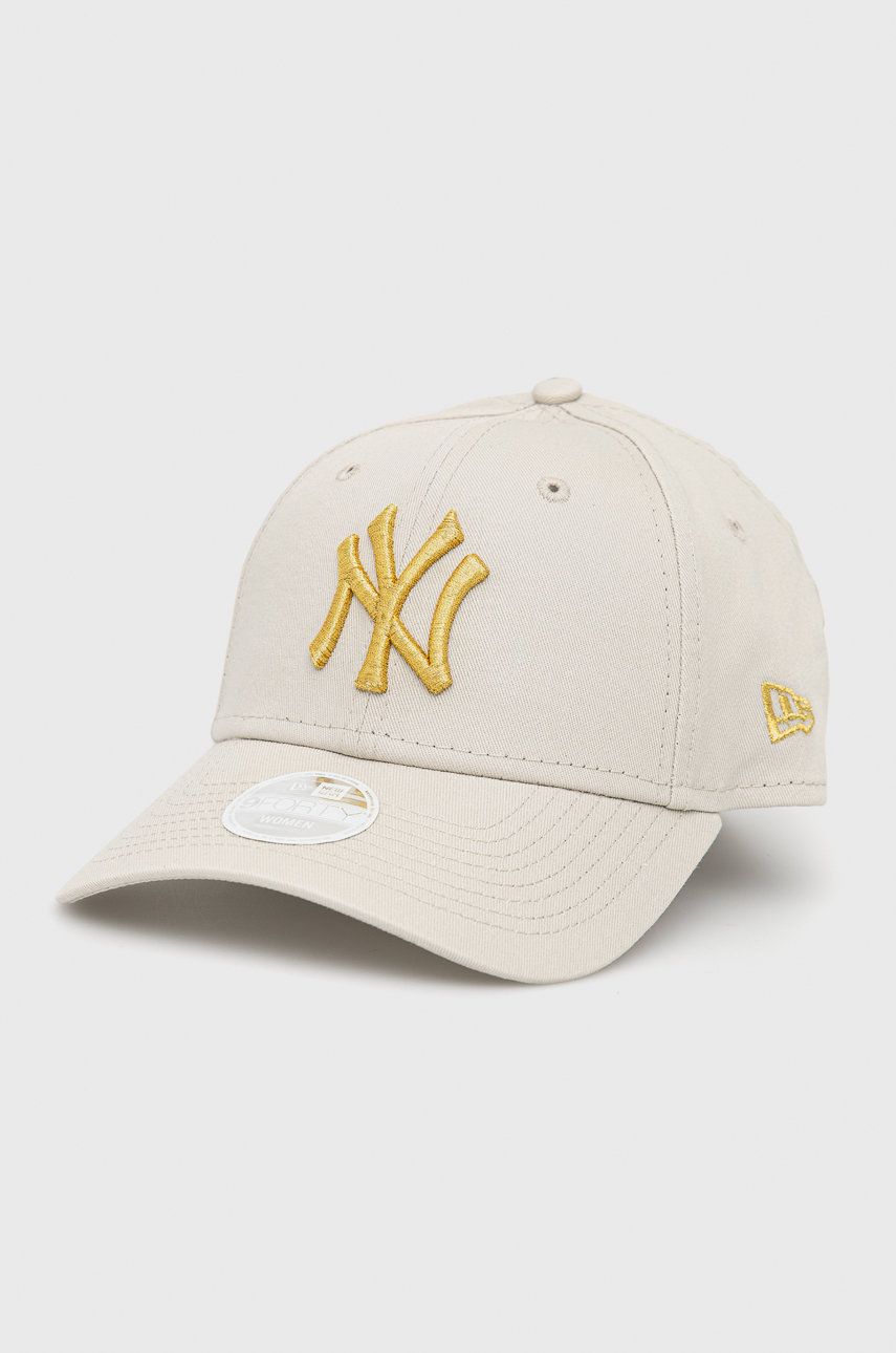 Šiltovka New Era New York Yankees Metallic Logo Stone 9FORTY Cap Béžová | 60222491.LIGHTBEIGE, 0