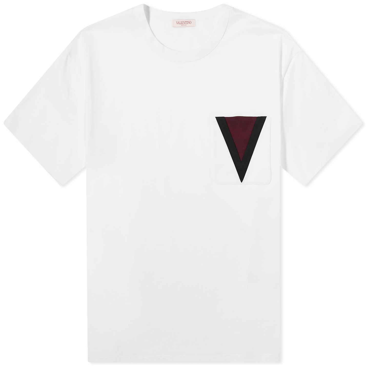 Tričko Valentino Men's Large V Logo Tee White Biela | 4V3MG01F9Y2-0BO, 0