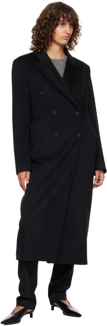 Kabáty Loulou de Saison Loulou de Saison Rosco Double Breasted Long Coat Čierna | ROSCO, 3