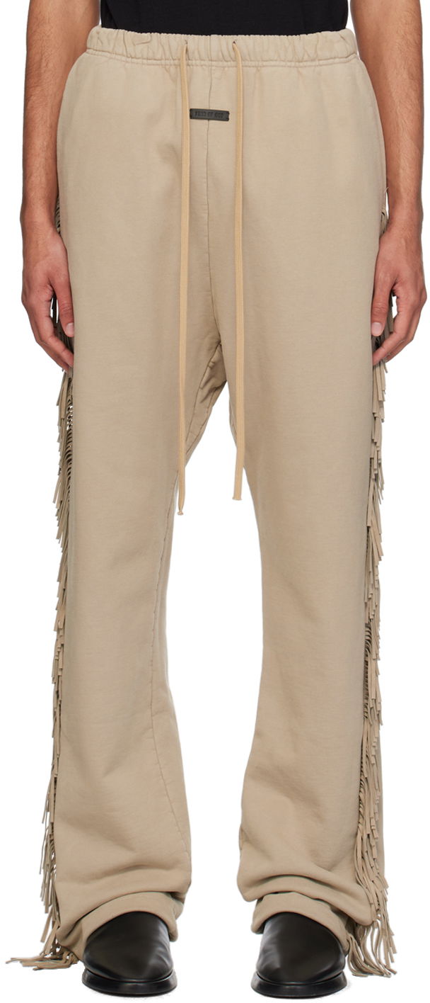 Tepláky Fear of God Gray Fringe Sweatpants Béžová | FG840-021KNT, 0