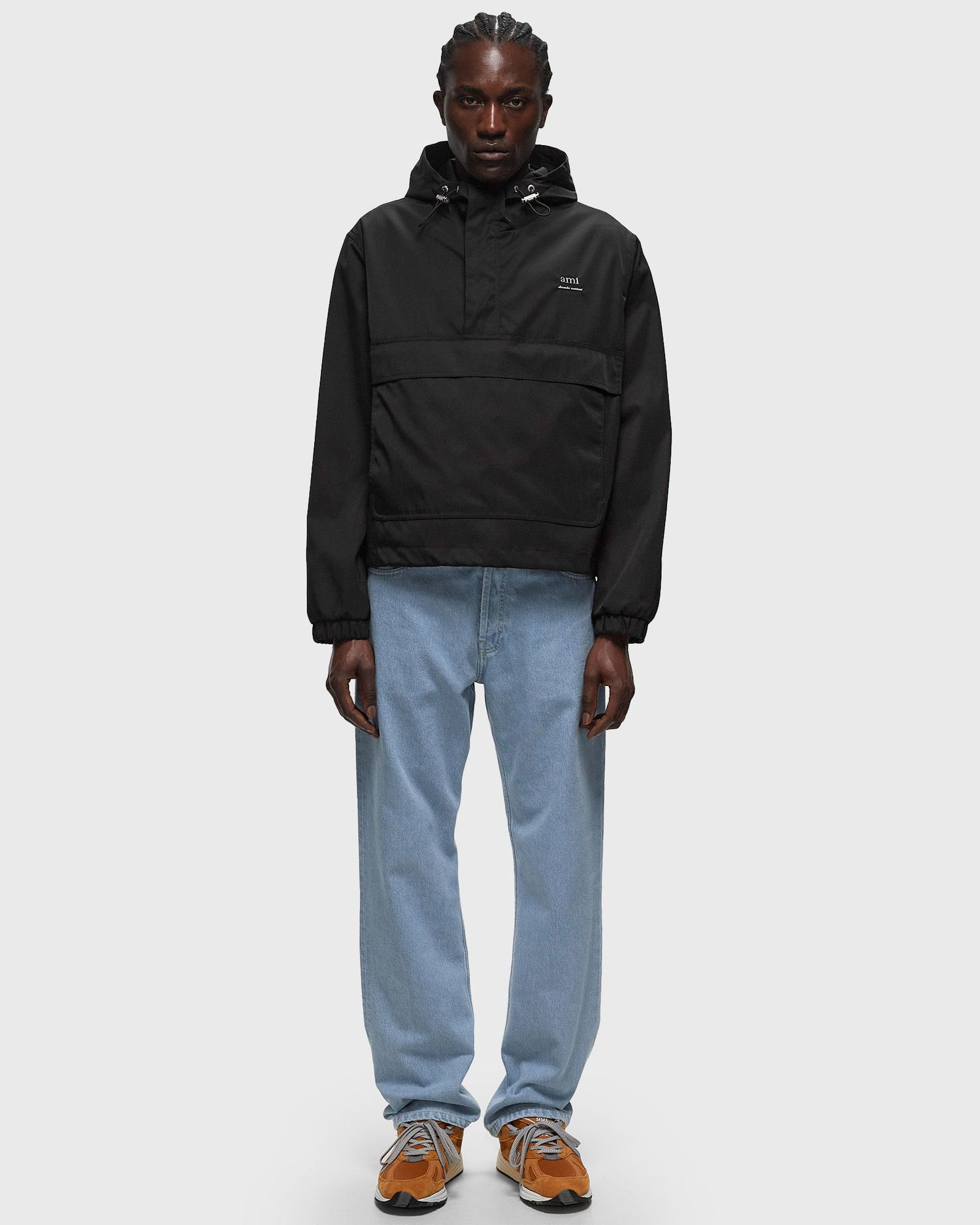 Vetrovka AMI Paris HOODED WINDBREAKER Čierna | UJK101.PA0007-001, 1
