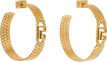 Náušnice Balmain Sync 'PB' Brass Hoop Earrings Metalická | FN1XK519MBRA, 1