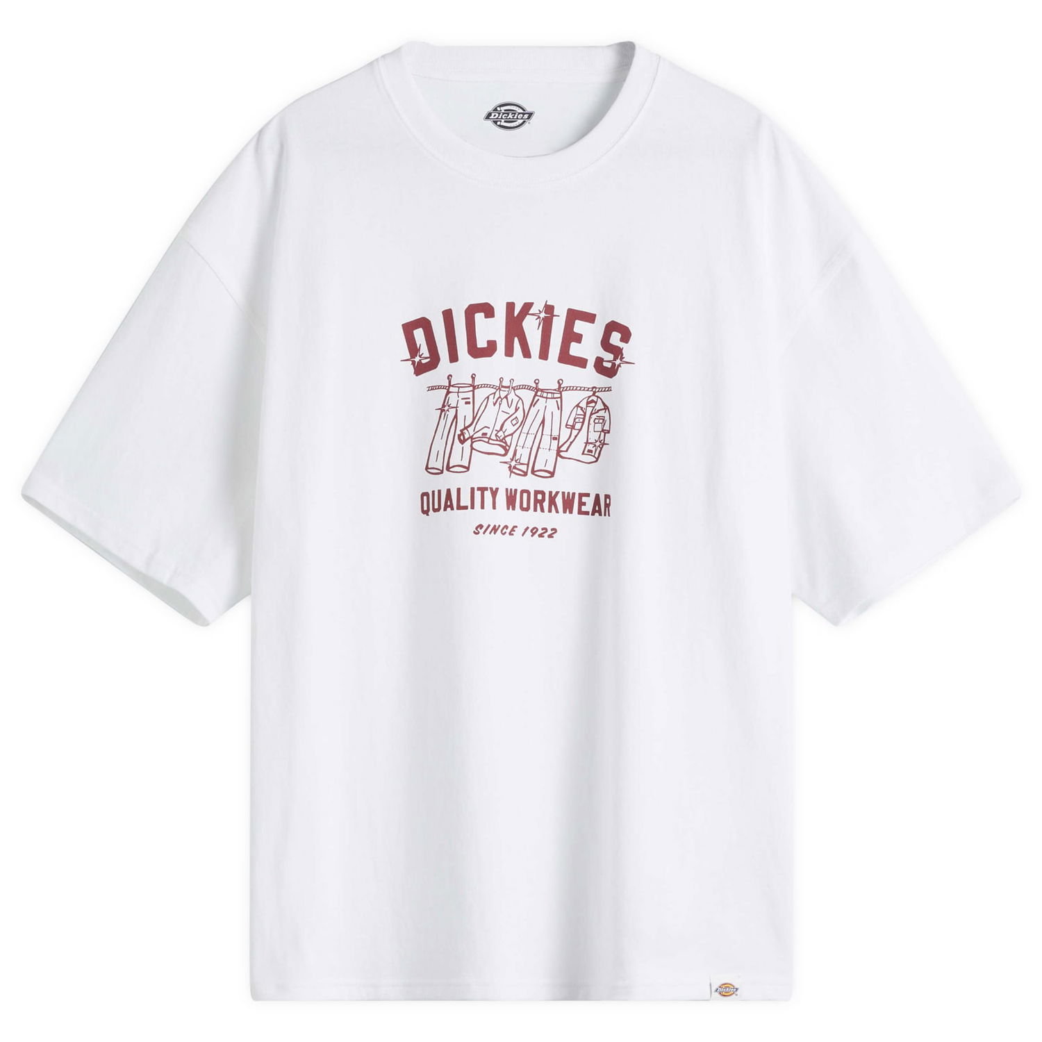 Tričko Dickies Laundry Boxy T-Shirt Size Large Biela | DK0A4Z970WH1-464, 1