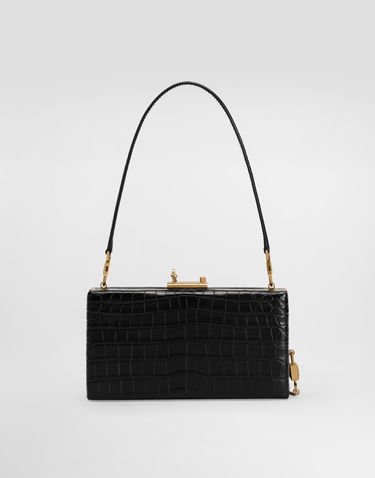 Kabelka Dolce & Gabbana Dolce & Gabbana Eva Crocodile-Embossed Leather Clutch Čierna | BB7703A2R0880999, 3