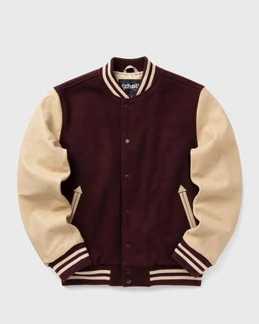Bunda Schott NYC Varsity Jacket Vínová | LC8705-BORDEAUX-BEIGE, 1