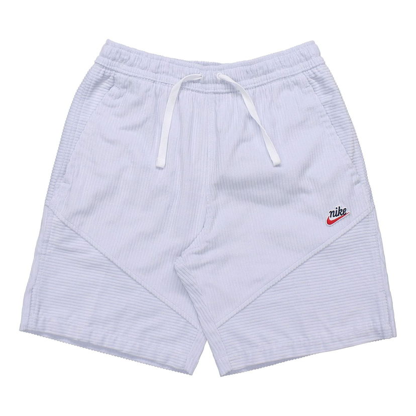 Šortky Nike Sportswear Heritage Windrunner Splicing Corduroy Shorts Biela | DA0030-043