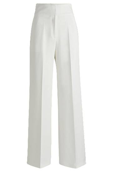 Nohavice BOSS High-Waisted Flared Trousers Biela | 50513960, 0