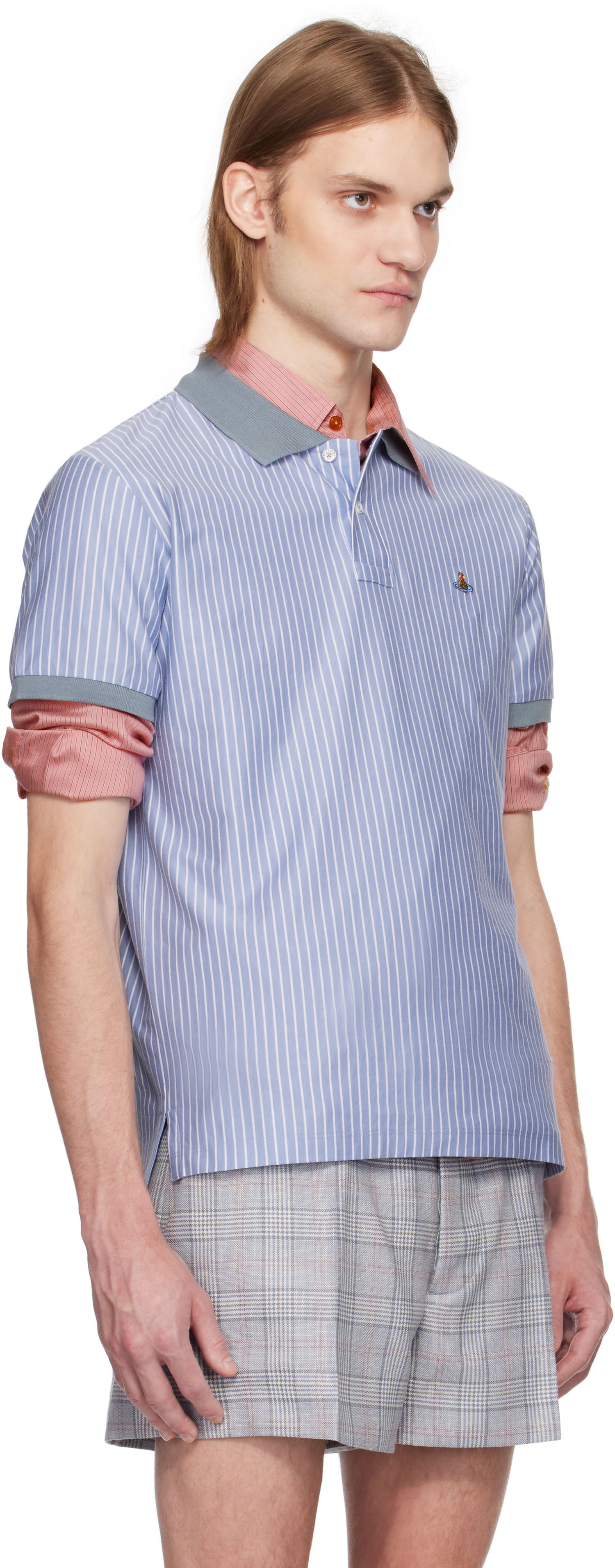 Polo tričko Vivienne Westwood Vivienne Westwood Striped Polo Modrá | 2H01000I-J009D-, 1
