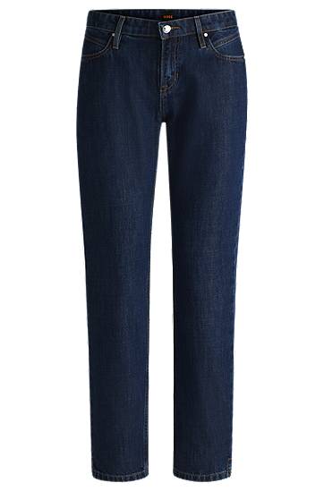 Džínsy BOSS Slim-Fit Rinse-Washed Denim Jeans Modrá | 50534799, 0