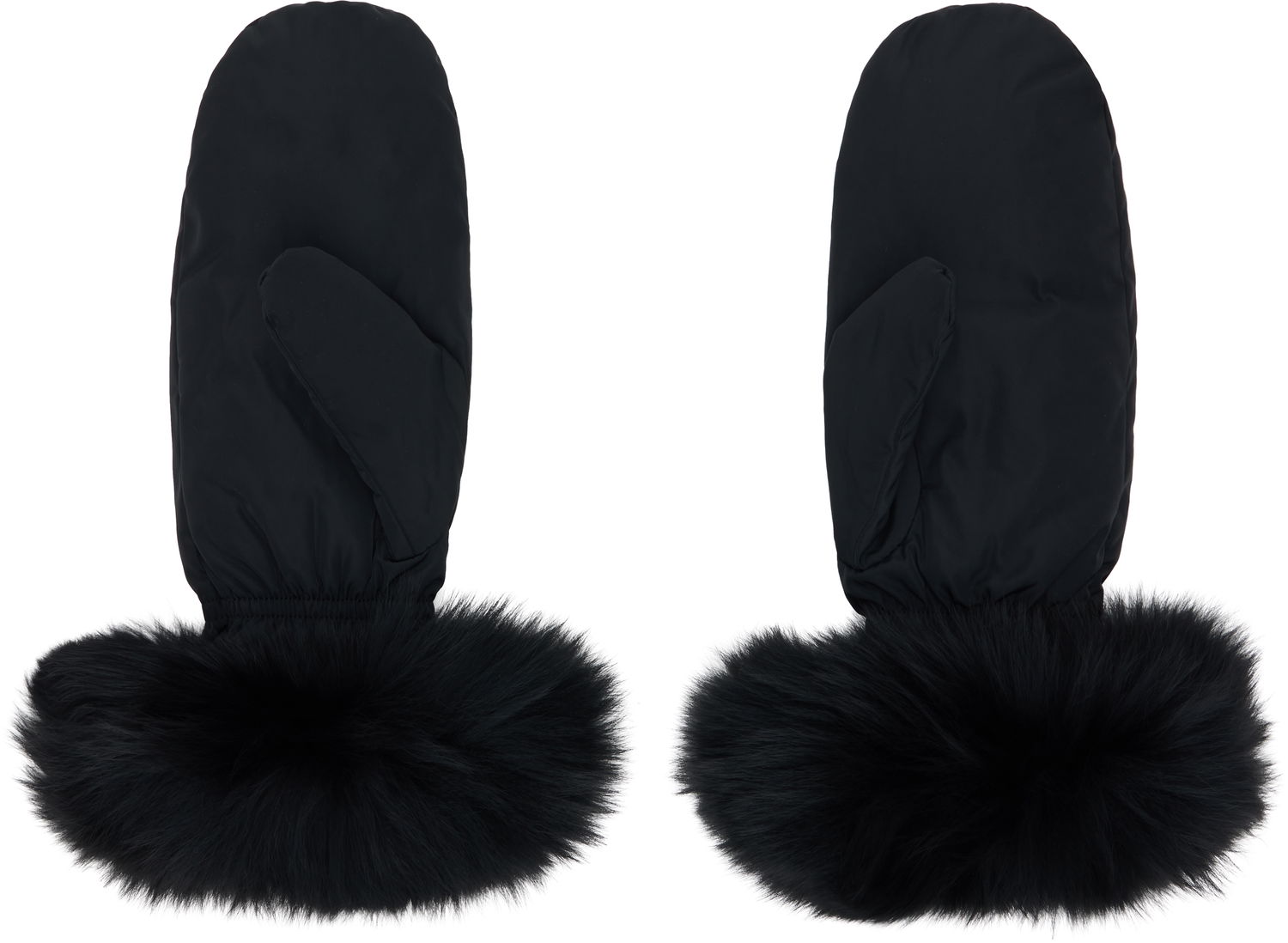 Rukavice Yves Salomon Yves Salomon Fox Fur & Down Mittens Čierna | 26W23WAA617XXDOTM, 1