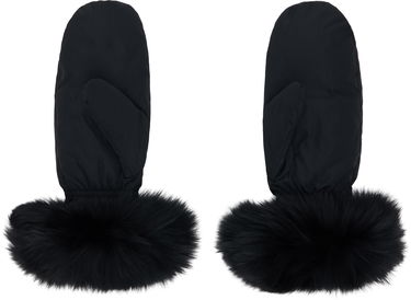 Rukavice Yves Salomon Yves Salomon Fox Fur & Down Mittens Čierna | 26W23WAA617XXDOTM, 1