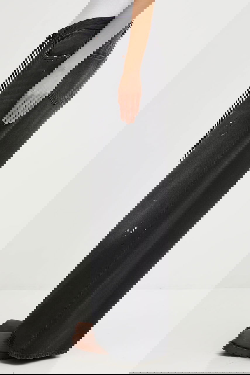 Džínsy Maison Margiela MM6 Maison Margiela High Waist Wide-Leg Paint Splatter Drawstring Denim Čierna | S52LA0262.M30011.966, 1