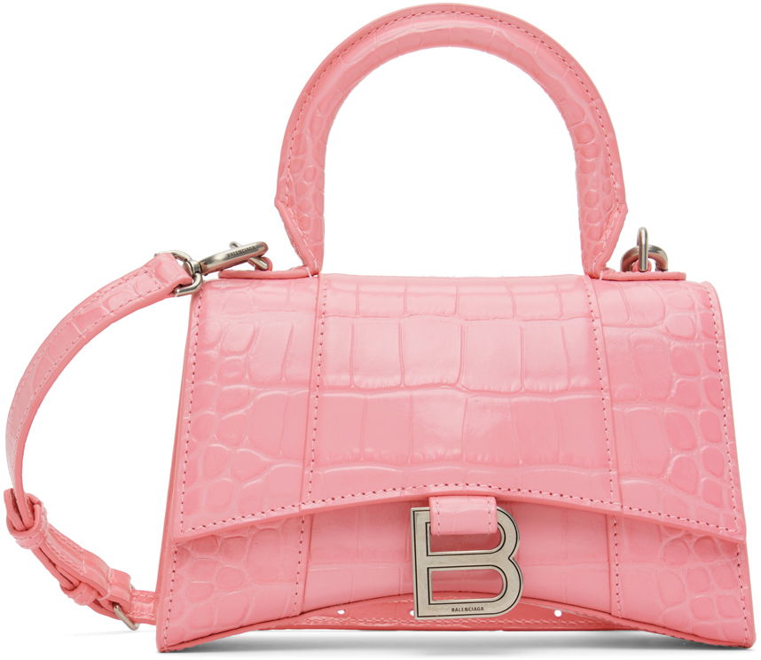 Taška cez rameno Balenciaga XS Hourglass Bag Ružová | 592833 1LR6Y, 0