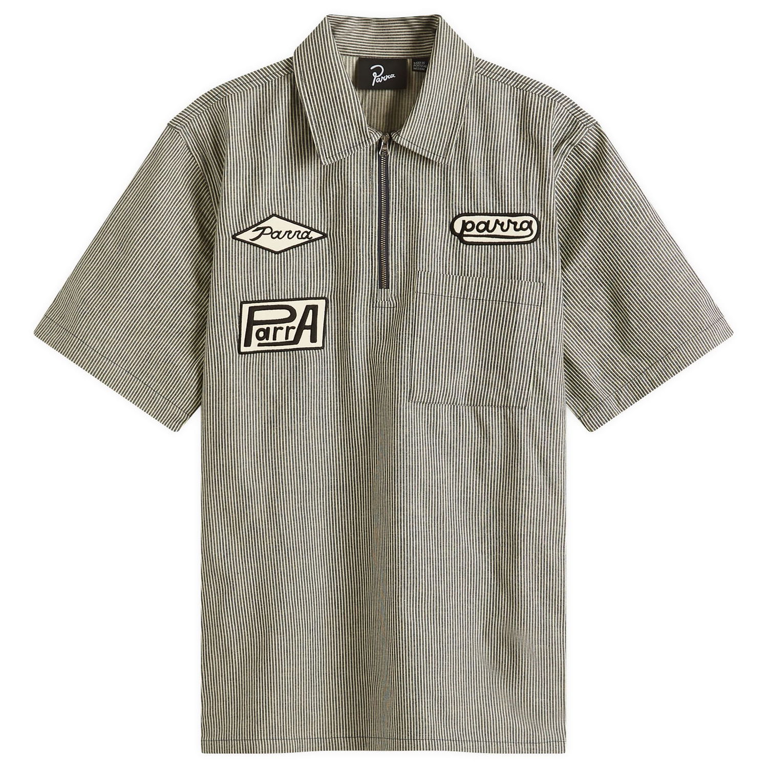 Košeľa By Parra Parra Work Later Short Sleeve Shirt, Size Large Šedá | 53340-BLU, 0