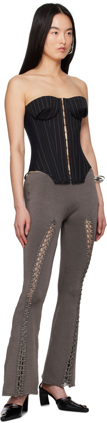 Podprsenka Jean Paul Gaultier Jean Paul Gaultier 'The Bi-Material Suit' Pinstripe Corset Čierna | 25/33-F-ST023-C074-0001, 3