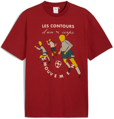 Tričko Puma Players Lane Graphic Tee Vínová | 626660-13, 0