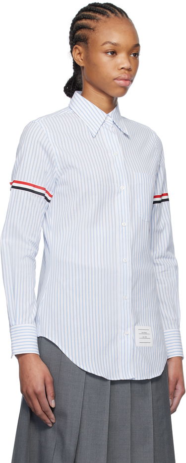 Košeľa Thom Browne Thom Browne Striped Oxford Shirt with 4-Bar Modrá | FLL005O-F0810, 1