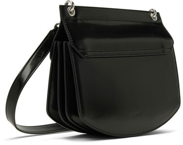 Taška cez rameno GANNI Chain Apo-G Glossy Shoulder Bag Čierna | A6910, 2