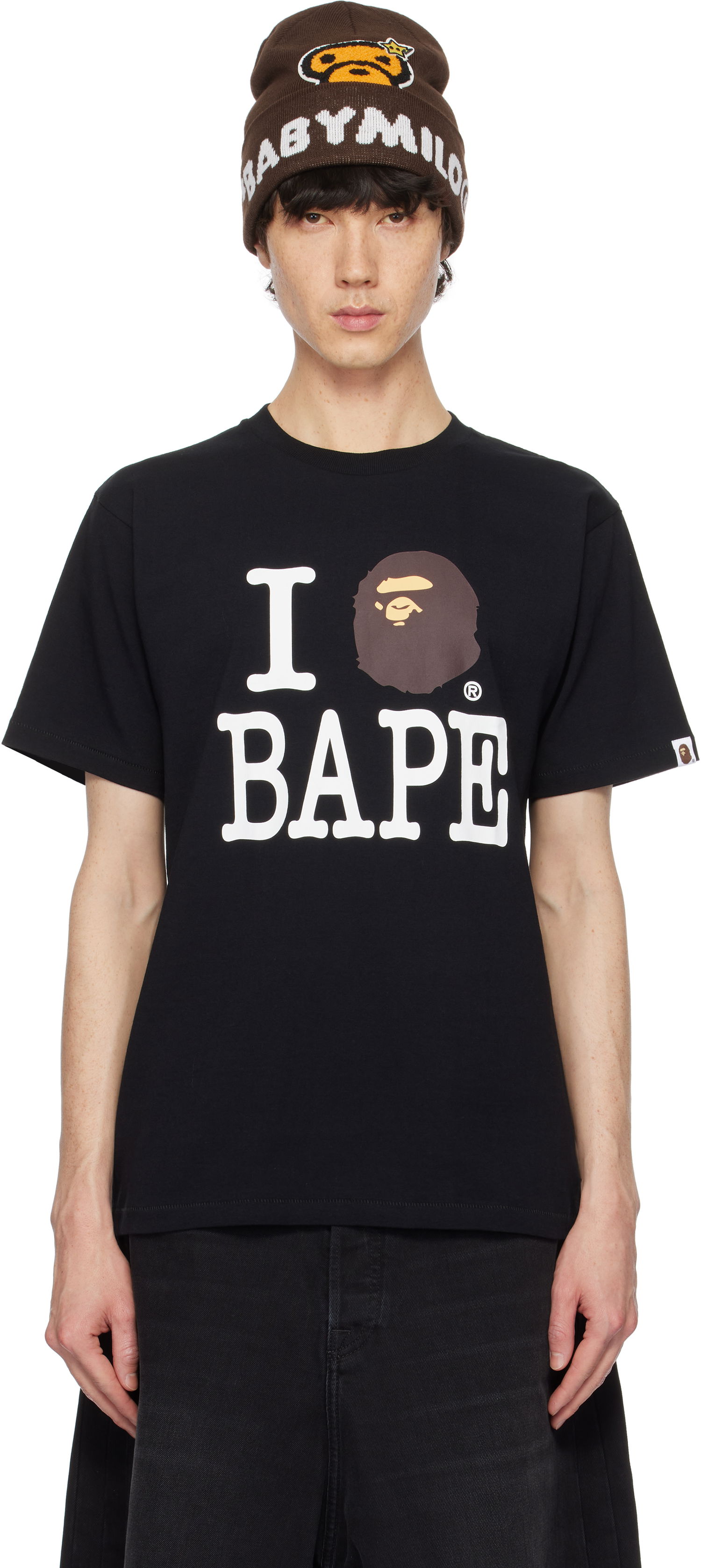 Tričko BAPE Black 'I Love Bape' Graphic T-Shirt Čierna | 001TEK801043M, 0