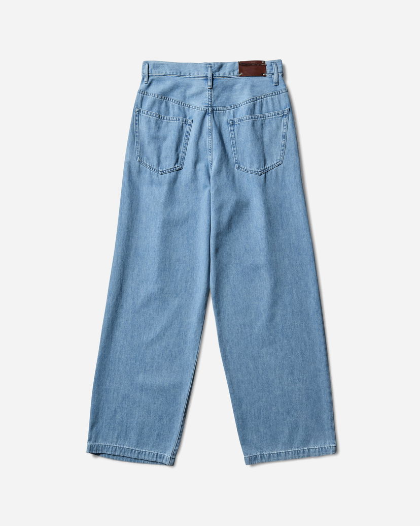 Džínsy Dries Van Noten Pleated Wide-leg Jeans Modrá | 252-020923-2381 514
