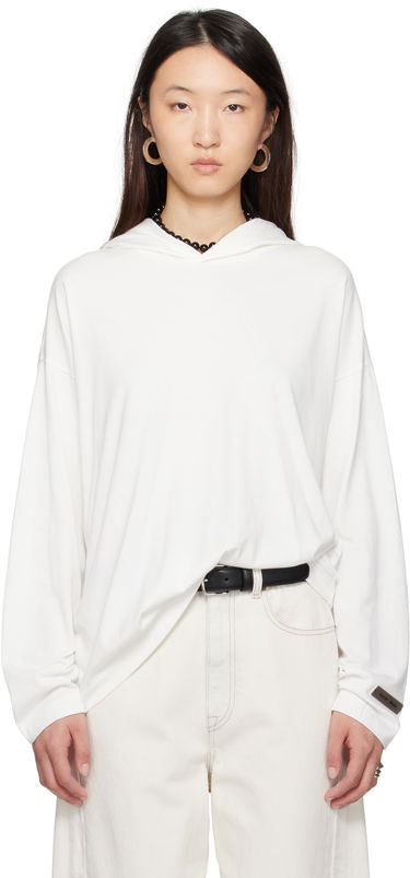 Mikina Fear of God Fear of God ESSENTIALS Long Sleeve Hoodie Biela | 125SP257044FW, 0