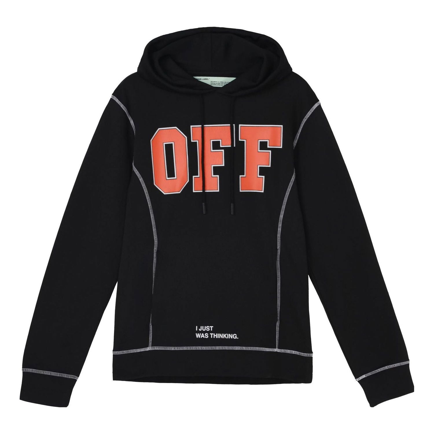 Mikina Off-White Applique Hooded Sweatshirt Čierna | OMBB021F172460441019, 0