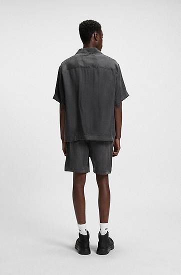 Šortky BOSS Relaxed-Fit Twill Shorts Čierna | 50546181, 1