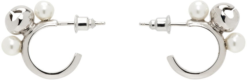 Náušnice Simone Rocha Simone Rocha Mini Bell Charm Hoop Earrings Metalická | ERG393 0904, 0