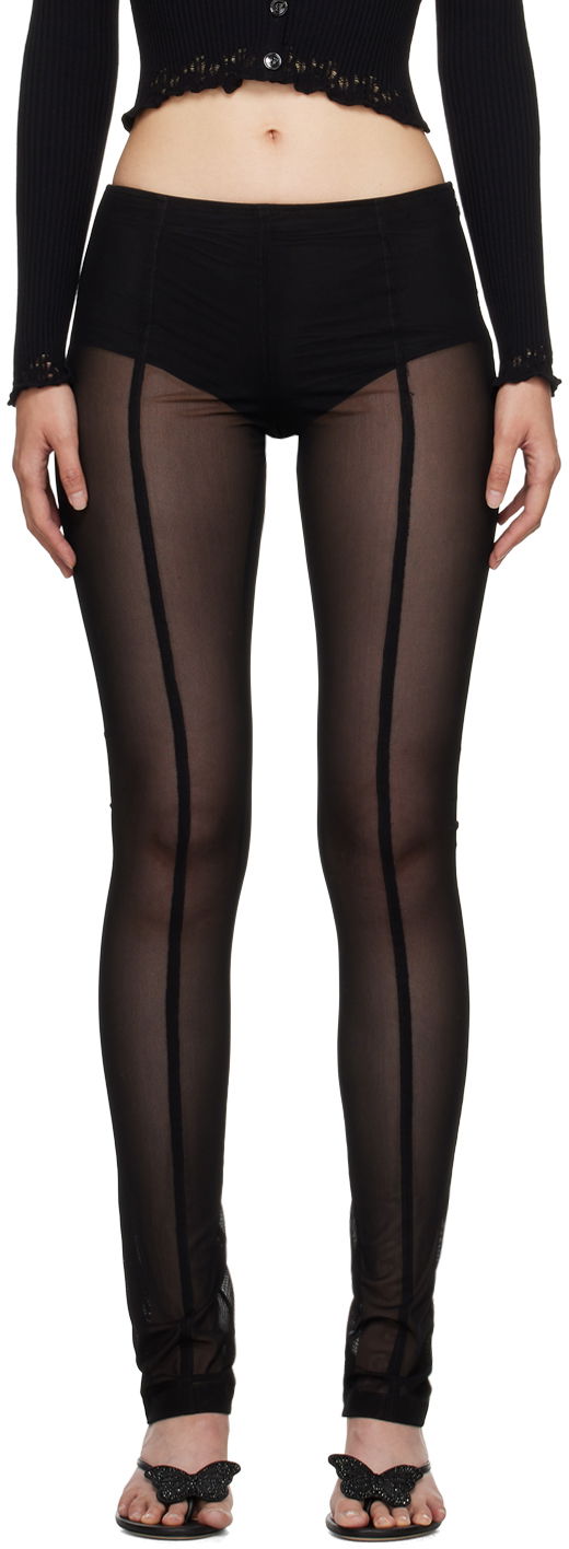 Legíny Blumarine Blumarine Sheer Panel Leggings Čierna | A344P013A