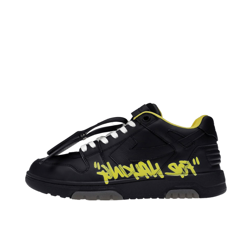 Tenisky a topánky Off-White Out Of Office "OOO" Low Tops For Walking Black Yellow Čierna | OMIA189S22LEA0031018
