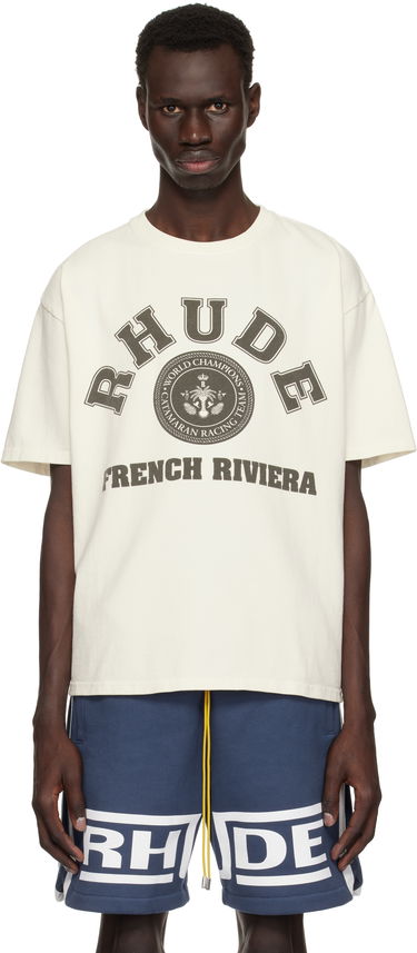 Tričko Rhude Rhude French Riviera Graphic T-Shirt Biela | RHPS25TT08012, 0