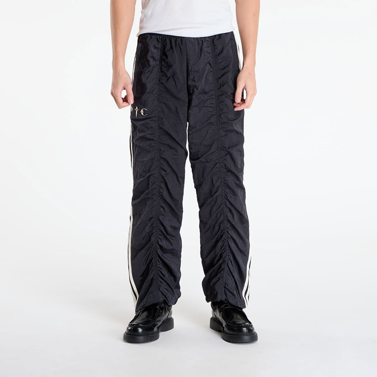 Nohavice adidas Originals Thug Club Woven Ruched Side Stripe Tracksuit Bottoms Čierna | KC2206, 0