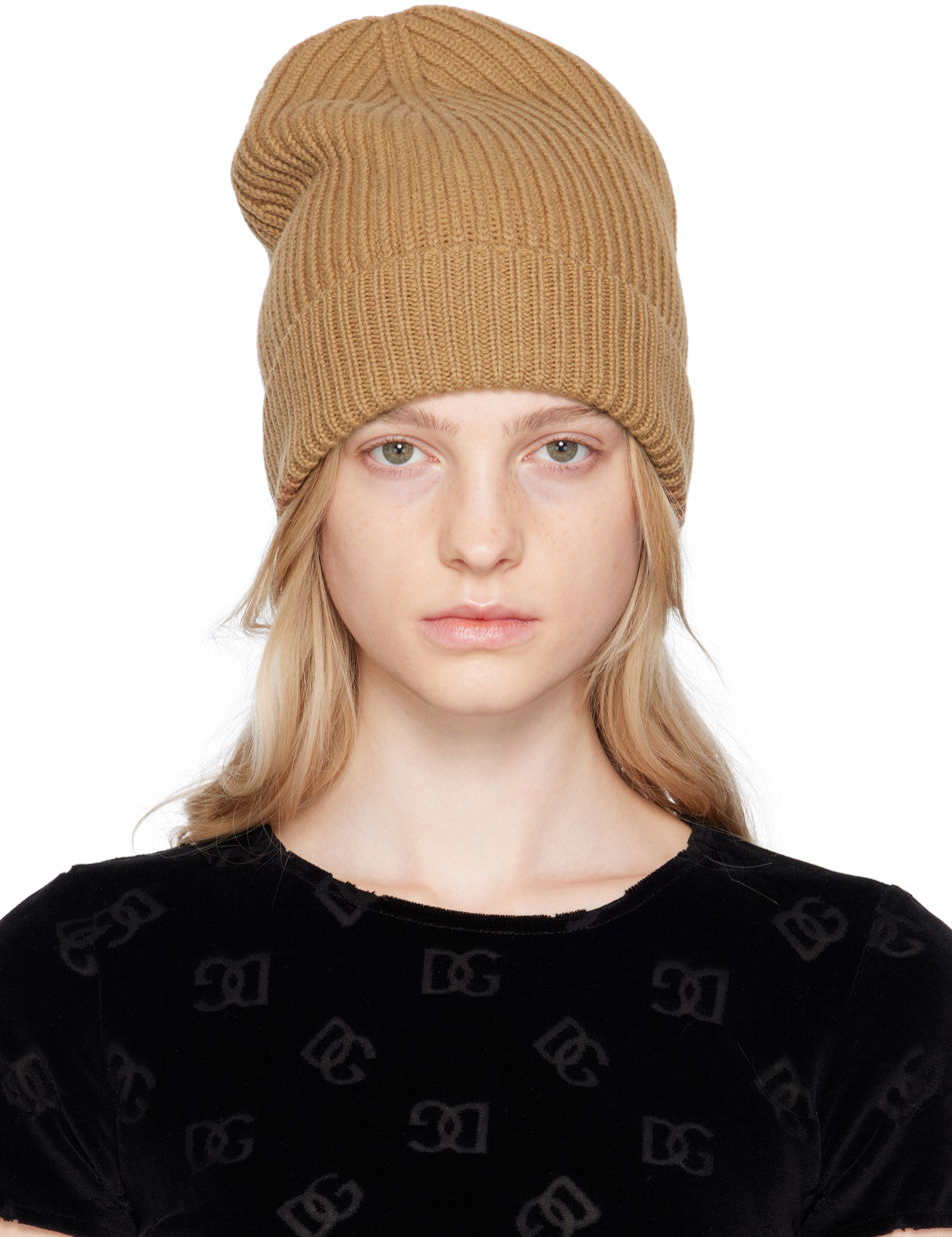 Kulicha Dolce & Gabbana Beige Ribbed Beanie Béžová | FXL68T JFMU9, 0