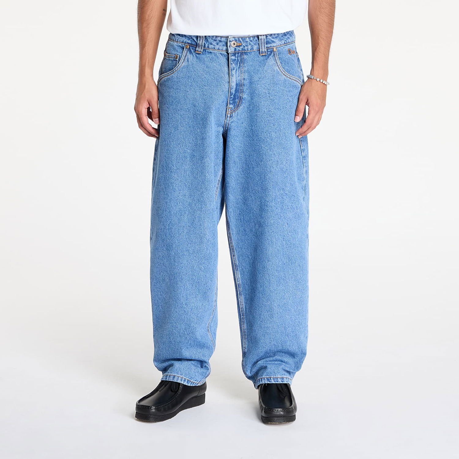 Nohavice Dime Classic Baggy Denim Indigo Washed 32 Modrá | DIMEFA2446IND, 0